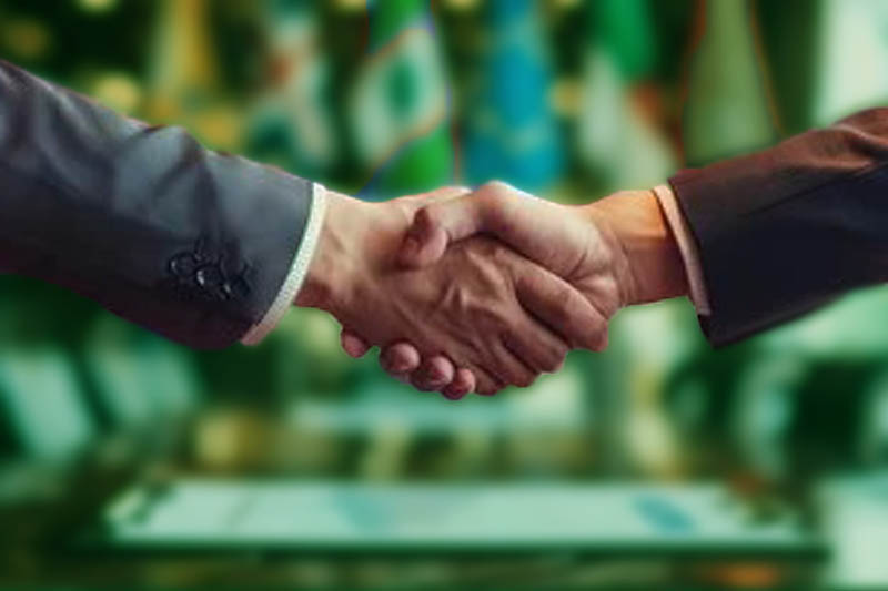 Business deal handshake